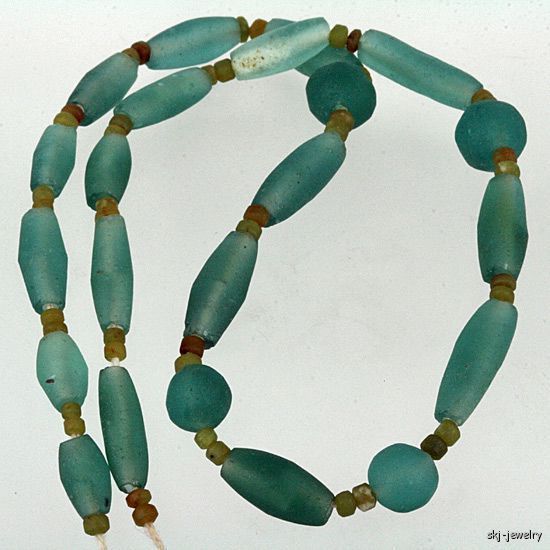 Ancient Reworked Glass Beads Recovered Old Glass