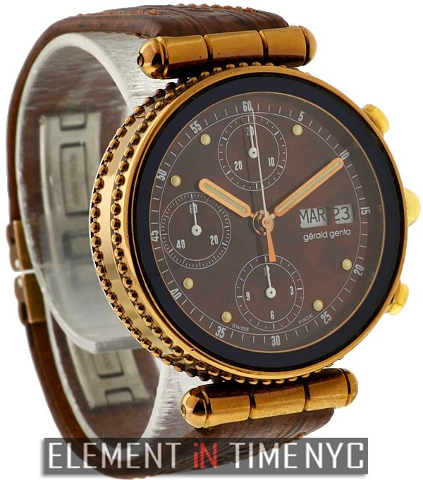 Gerald Genta Gefica Chronograph Day Date Bronze Case 36mm G 3484 7