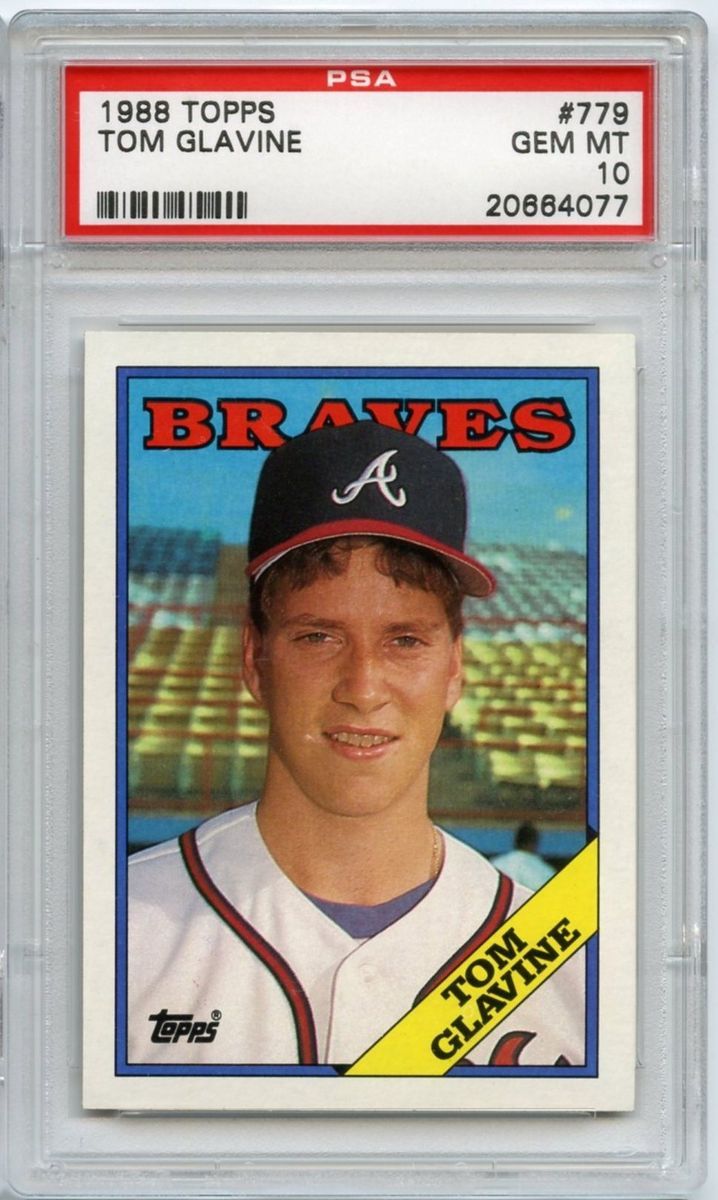 1988 Topps 779 Tom Glavine RC PSA 10 Gem MT Rookie Braves