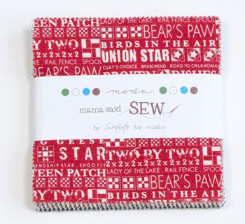 Moda Mama Said Sew Charm Pack Charm Square 5 Sweetwater Sewinging