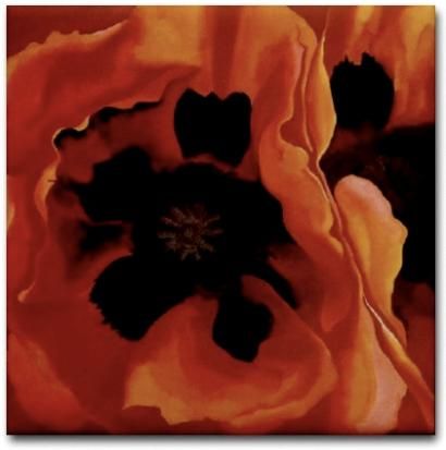 Georgia OKeeffe Ceramic Fine Art Tile Oriental Poppies