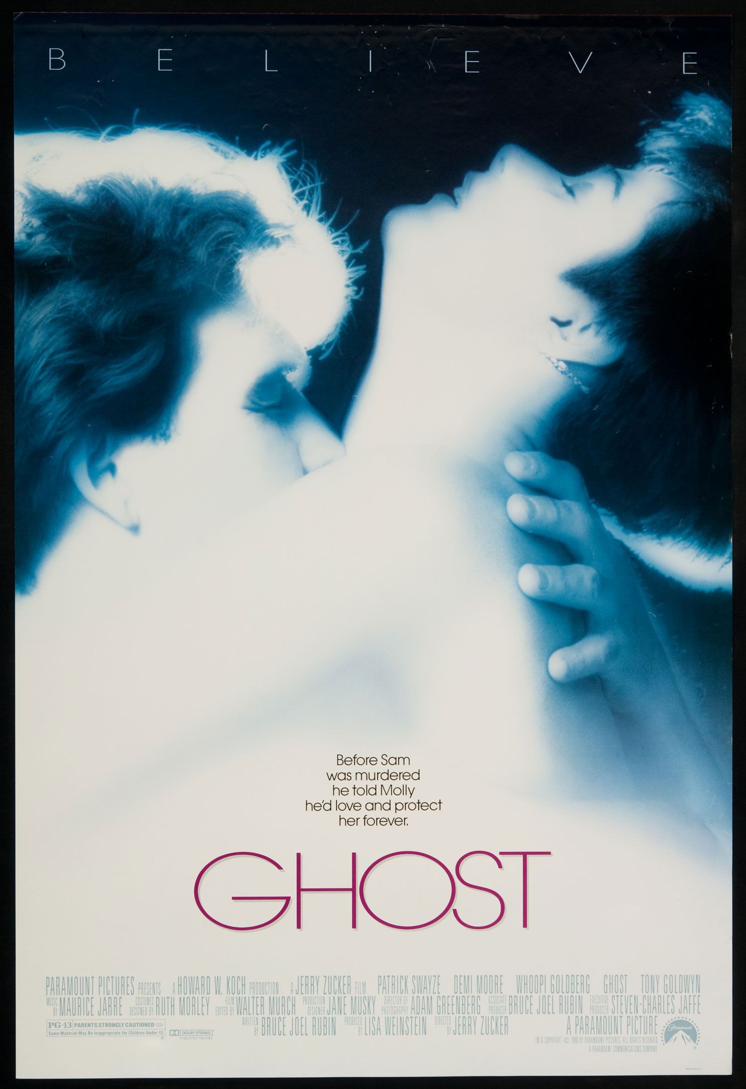 Ghost 1990 Original U s One Sheet Movie Poster