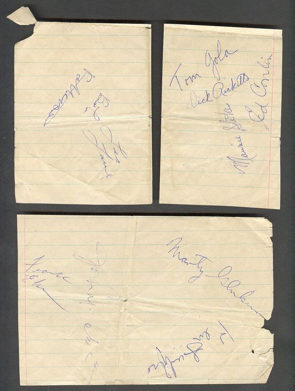 1950s Basketball 17 Autographs Vintage Sheet Glickman Wilkerson Gola