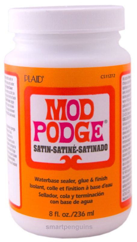 Plaid Mod Podge Satin Finish Decoupage Glues Seals 8 oz CS11272