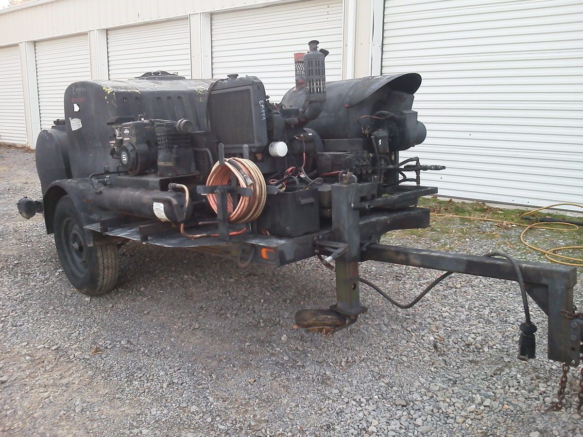 Diesel Pressure Washer Portable with Trailer, Burner, 5 hp Air