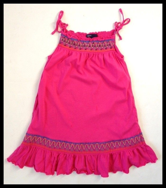 Gap Kids Girls Smocked Pink Marrakesh Summer Dress 4 5