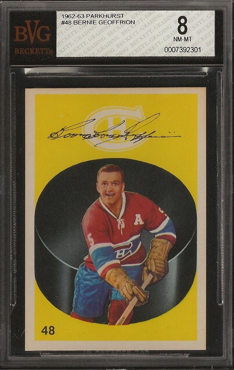 1962 63 Parkhurst BERNIE BOOM BOOM GEOFFRION 48 BGS BVG 8 NM MT