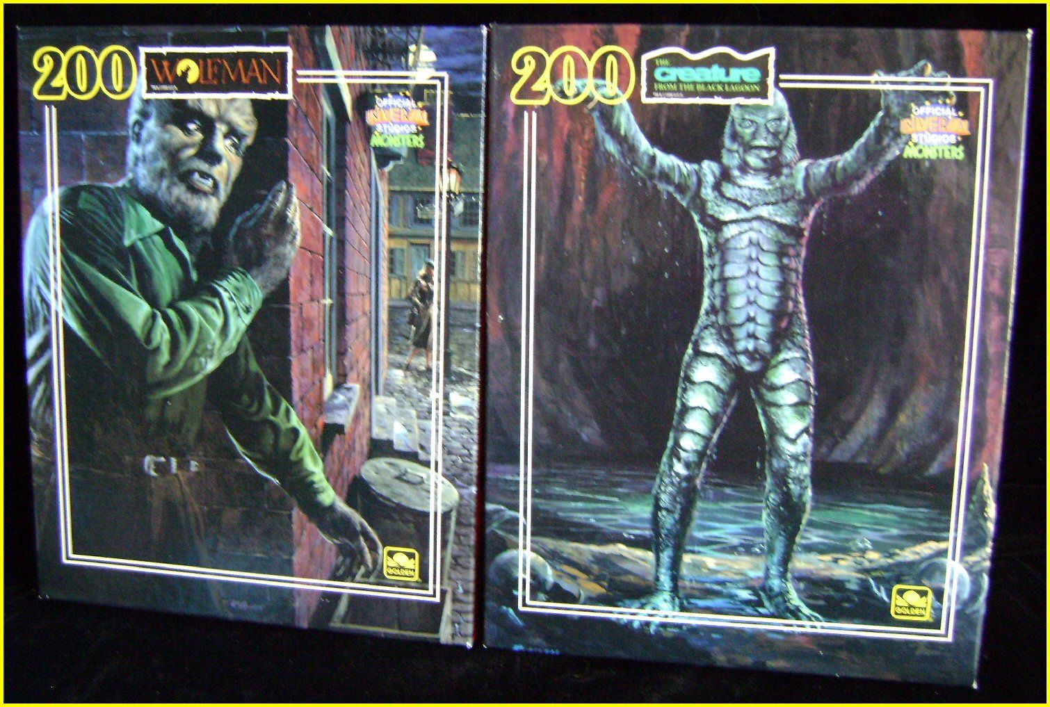 RARE Universal Monsters Dracula Frankenstein Wolfman Creature 4 Puzzle