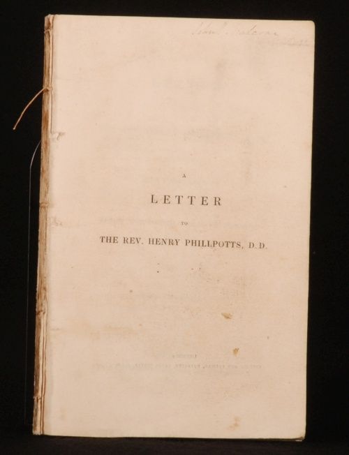 1827 Letter Henry Phillpotts Thomas Gisborne Catholic