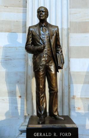   late former President Gerald R Ford is unveiled in Washington_4