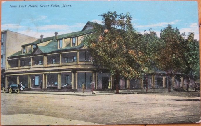 1915 Postcard New Park Hotel Great Falls Montana Mont