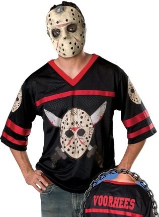 Mens Halloween Friday the 13th Jason Hockey Jersey+Mask