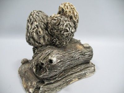 Morel Mushrooms Carved Ceramic Sculpture Allan Gobles