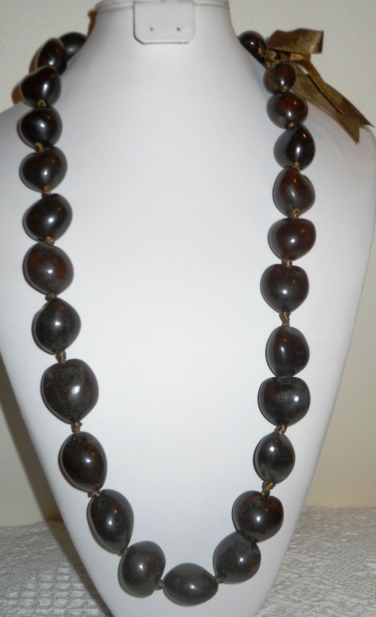 RJ Graziano Large Black Bead Necklace New