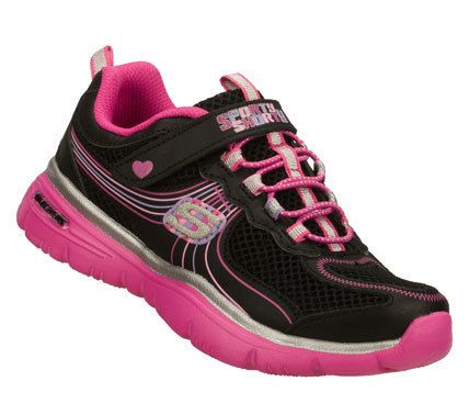 Girls Lite Sprints 80418 Lovelite by Skechers Black Pink