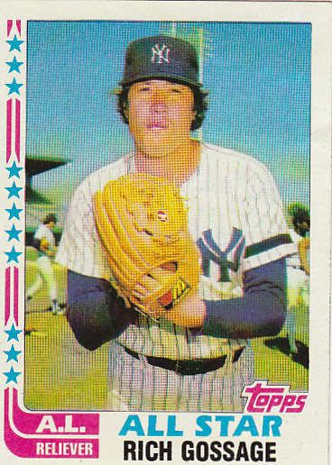 1982 Topps Rich Gossage All Star Card 557