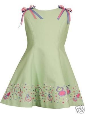 New RARE Editions Mint Embroidered Confetti Dress 10