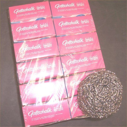 Gottschalk Lot 12 Giant SS Metal Sponges 00775 Stainles