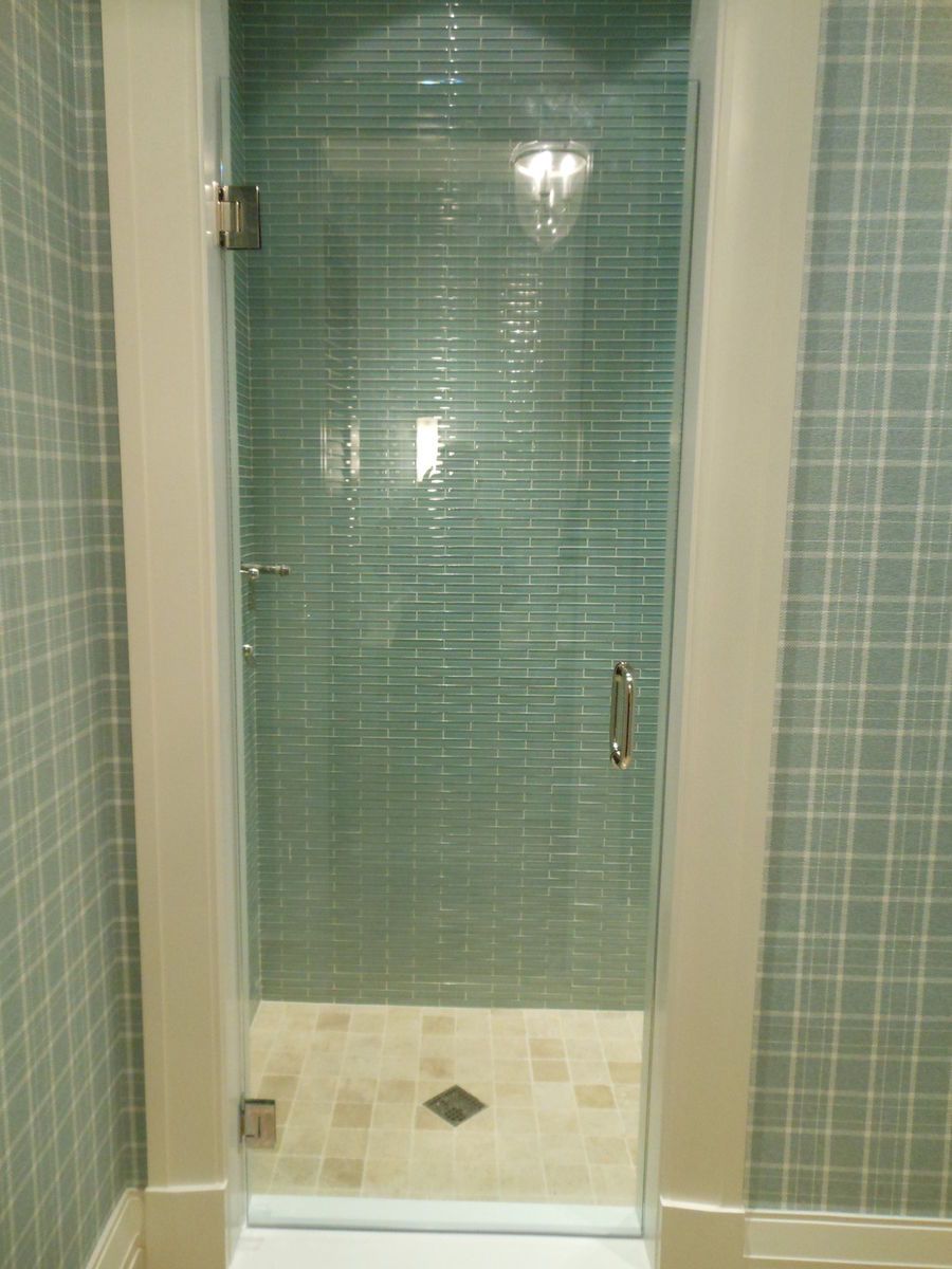 28 Frameless Shower Door 3 8 Glass Hardware Combo