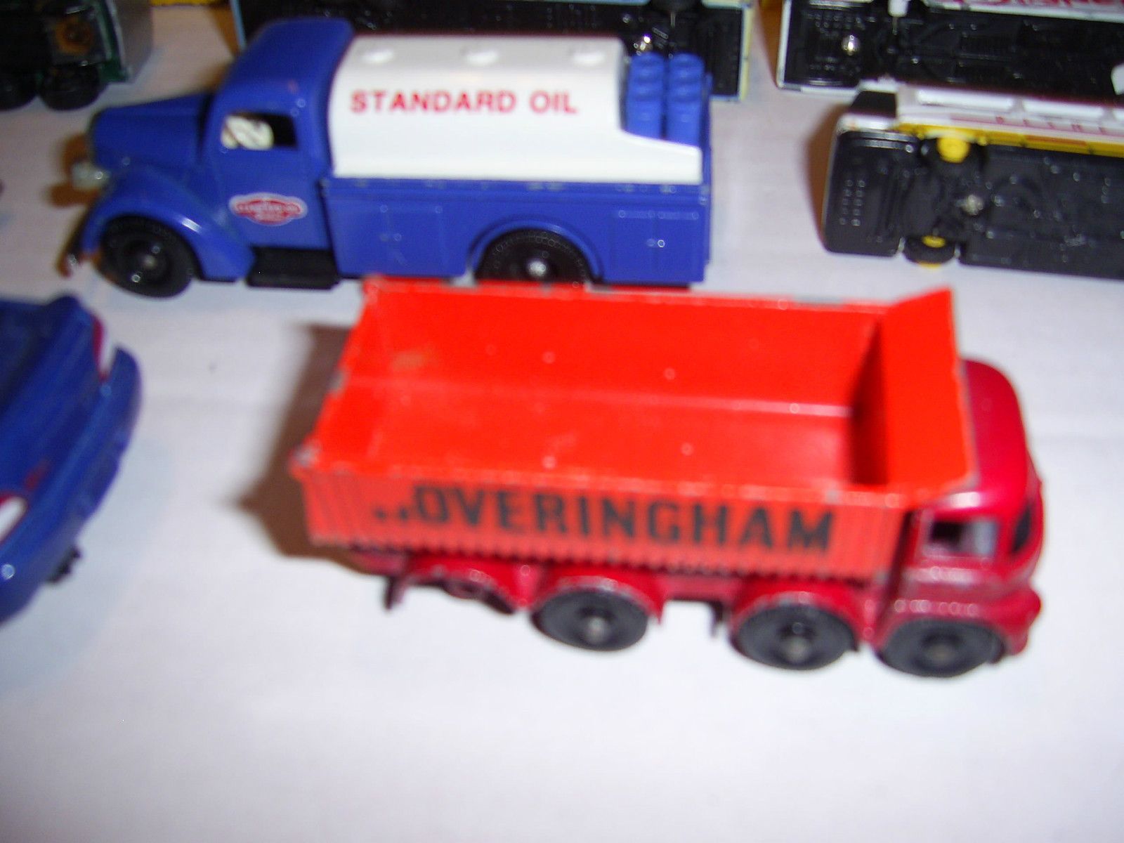 This is a nice used collection of diecast and plastic cars and trucks