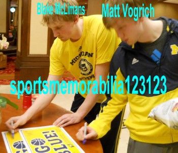 12 13 MICHIGAN SIGNED BASKETBALL POSTER (LOOK@THE PROOF) SIGNED BY