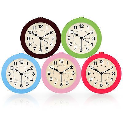 DecoMates Home Decor Non Ticking Silent Small Wall & Desk Alarm Clock