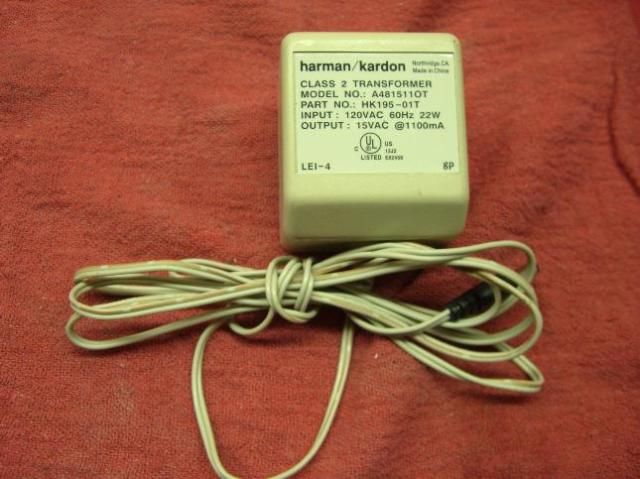 Harman Kardon Power Supply Model A481511OT P N HK195 01T Wall Charger