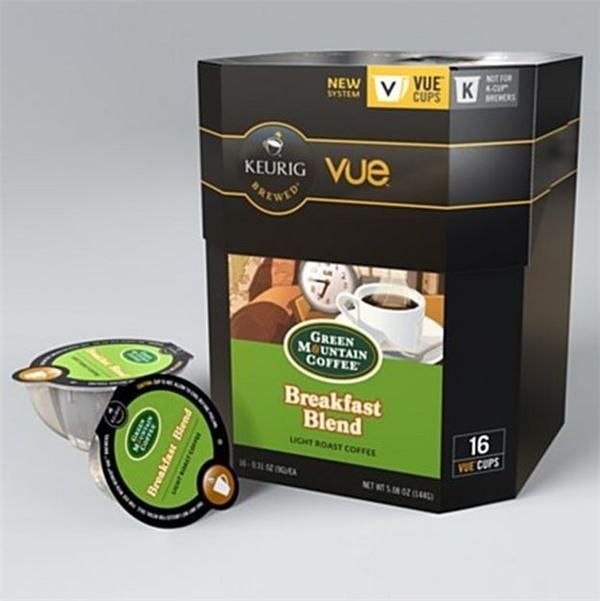  with this Keurig Vue pack Green Mountain Coffee breakfast blend