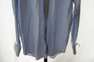 Harrie Hudson White and Blue Stripped Shirt Size 16 5 35