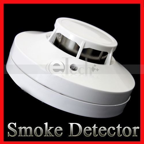 Wired LED Fire Alarm Alert Photoelectric Smoke Detector Home Security