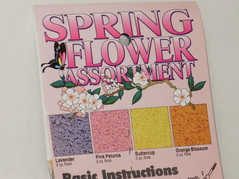 SCENERY   FLOWERS & FRUIT FLOCK & TURF  SPRING  4 pack