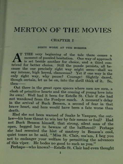 1922 MERTON OF THE MOVIES Harry Leon Wilson FIRST ED. Leather Trade