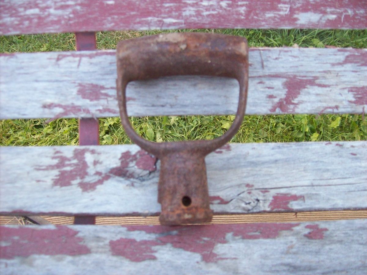 Antique Shovel Pitchfork Handle Great Wall Hangar for Cabin