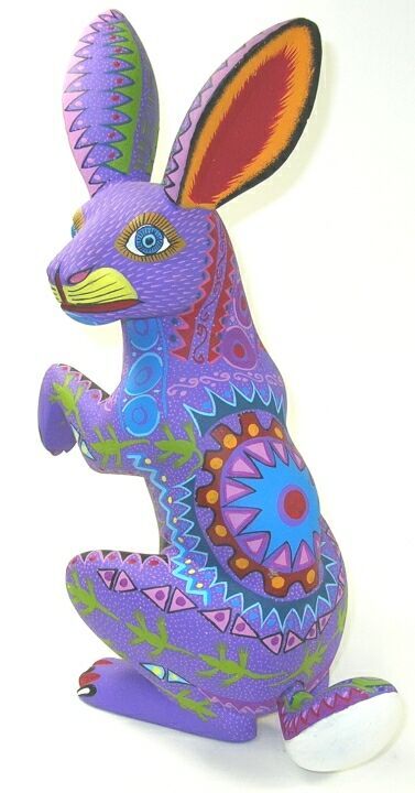 Rabbit Oaxacan Wood Carving 11 5 inch 29993