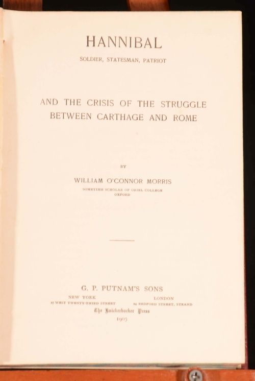 1903 Hannibal Soldier Statesman Patriot Carthage Rome by William O