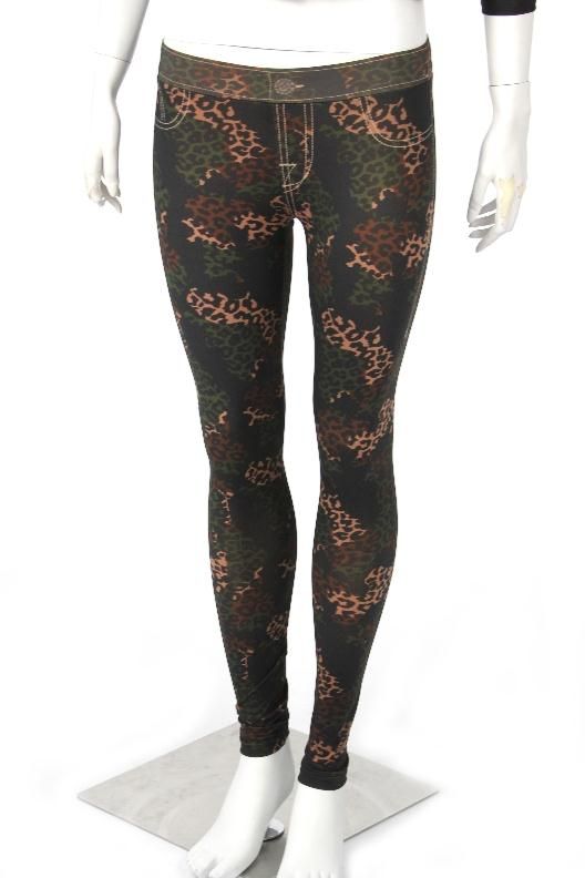  Republic Womens Valentina Leggings in Camo Green Grenade US L