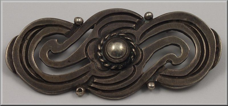 Signed RA Taxco 980 Silver Brooch Pin