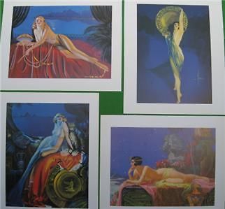 Art Deco Prints by Armstrong Devorss Hintermeister Pinups 4 Different