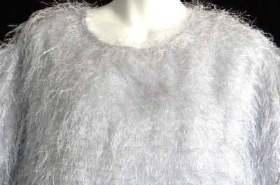 Shopping with Anthony Mark Hankins Medium Silver Dressy Blouse Top New