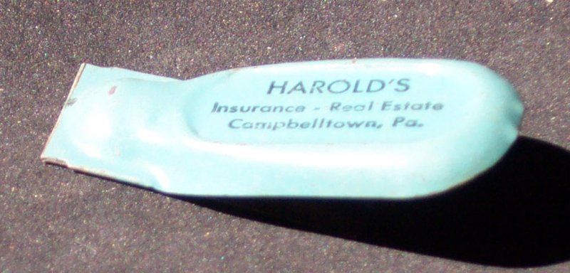 Old Cricket Clicker Harolds Insurance Campbelltown PA