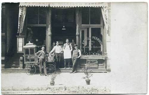 Harrisonville MO Popcorn Wagon Store Front 1902 Cigar Store RPPC