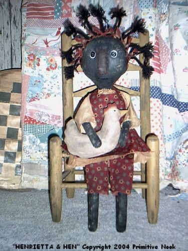 PriMiTiVe HENRIETTA HEN BLACK DOLL PATTERN The Primitive Nook