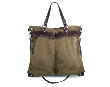 Hayden Harnett Olive Ibizia Flight Tote Crossbody Laptop