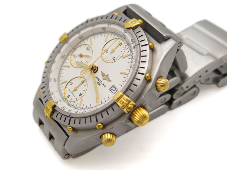 Breitling Windrider Chronomat Stainless Steel Chronograph 18k Gold