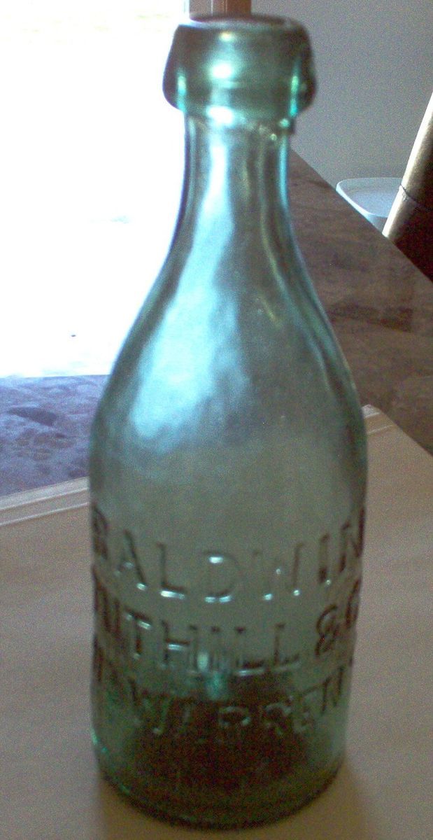 GREEN BALDWIN TUTHILL CO 112 WARREN ST NY 1850S PONTIL SODA