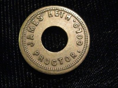 James Heth Proctor Colorado Co Trade Token