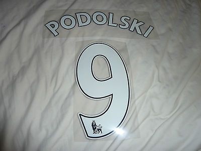 podolski 9 arsenal football club player size name set for