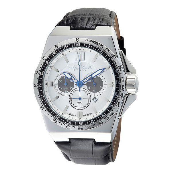 Haurex Yact Chronograph Watch Mens Leather Band