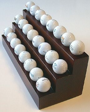 Deluxe Handcrafted Rosewood 3 Tier 24 Golf Ball Display