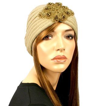  Floral Ribbed Hand Knit Handmade Headwrap Headband Ski Sand s M